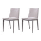 Contemporary Style Dining Chairs Armless Metal Side Chairs for Kitchen Gray-White 2 Piece Set Clearhalo ' kitchen&dining_furn' 'Dining Chairs' 'Dining Tables & Seating' 'dining_chair' 'furn' 'furn_dining_chair' 'Furniture' 'furniture_dining_chair' 'Kitchen & Dining Furniture' 'kitchen' 4272219