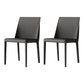 Metal Leather Industrial Dining Side Chairs Dining Room Solid Back Chair (Set of 2) Dark Gray Clearhalo ' kitchen&dining_furn' 'Dining Chairs' 'Dining Tables & Seating' 'dining_chair' 'furn' 'furn_dining_chair' 'Furniture' 'furniture_dining_chair' 'Kitchen & Dining Furniture' 'kitchen' 4272230