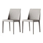 Metal Leather Industrial Dining Side Chairs Dining Room Solid Back Chair (Set of 2) Light Gray Clearhalo ' kitchen&dining_furn' 'Dining Chairs' 'Dining Tables & Seating' 'dining_chair' 'furn' 'furn_dining_chair' 'Furniture' 'furniture_dining_chair' 'Kitchen & Dining Furniture' 'kitchen' 4272234