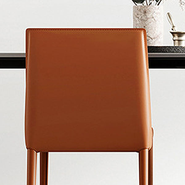 Metal Leather Industrial Dining Side Chairs Dining Room Solid Back Chair (Set of 2) Clearhalo ' kitchen&dining_furn' 'Dining Chairs' 'Dining Tables & Seating' 'dining_chair' 'furn' 'furn_dining_chair' 'Furniture' 'furniture_dining_chair' 'Kitchen & Dining Furniture' 'kitchen' 4272239