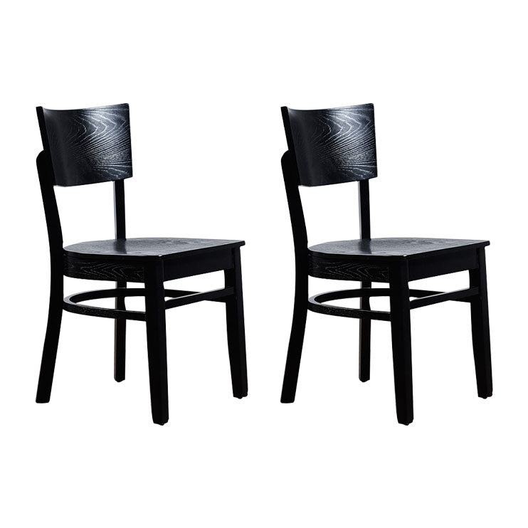 Open Back Armless Dining Chairs Indoor Side Chairs with Wood Legs (Set of 2) Black Clearhalo ' kitchen&dining_furn' 'Dining Chairs' 'Dining Tables & Seating' 'dining_chair' 'furn' 'furn_dining_chair' 'Furniture' 'furniture_dining_chair' 'Kitchen & Dining Furniture' 'kitchen' 4272258