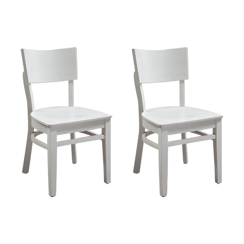 Open Back Armless Dining Chairs Indoor Side Chairs with Wood Legs (Set of 2) White Clearhalo ' kitchen&dining_furn' 'Dining Chairs' 'Dining Tables & Seating' 'dining_chair' 'furn' 'furn_dining_chair' 'Furniture' 'furniture_dining_chair' 'Kitchen & Dining Furniture' 'kitchen' 4272259