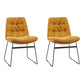 Contemporary Style Dining Chairs Kitchen Armless Side Chairs with Metal Legs (Set of 2) Ginger Clearhalo ' kitchen&dining_furn' 'Dining Chairs' 'Dining Tables & Seating' 'dining_chair' 'furn' 'furn_dining_chair' 'Furniture' 'furniture_dining_chair' 'Kitchen & Dining Furniture' 'kitchen' 4272277