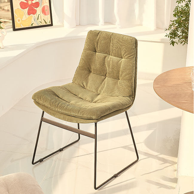 Contemporary Style Dining Chairs Kitchen Armless Side Chairs with Metal Legs (Set of 2) Clearhalo ' kitchen&dining_furn' 'Dining Chairs' 'Dining Tables & Seating' 'dining_chair' 'furn' 'furn_dining_chair' 'Furniture' 'furniture_dining_chair' 'Kitchen & Dining Furniture' 'kitchen' 4272293