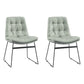 Contemporary Style Dining Chairs Kitchen Armless Side Chairs with Metal Legs (Set of 2) Light Gray Clearhalo ' kitchen&dining_furn' 'Dining Chairs' 'Dining Tables & Seating' 'dining_chair' 'furn' 'furn_dining_chair' 'Furniture' 'furniture_dining_chair' 'Kitchen & Dining Furniture' 'kitchen' 4272294