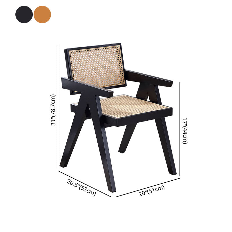 Contemporary Style Dining Chair Kitchen Wood Arm Single Chair for Home Clearhalo ' kitchen&dining_furn' 'Dining Chairs' 'Dining Tables & Seating' 'dining_chair' 'furn' 'furn_dining_chair' 'Furniture' 'furniture_dining_chair' 'Kitchen & Dining Furniture' 'kitchen' 4272308