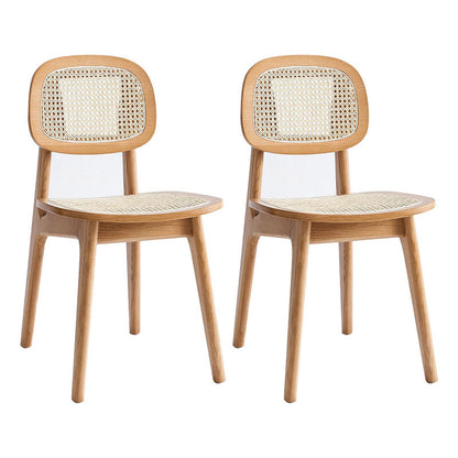 Contemporary Wood Dining Room Chair Cane Back Dining Chairs (Set of 2) Natural Clearhalo ' kitchen&dining_furn' 'Dining Chairs' 'Dining Tables & Seating' 'dining_chair' 'furn' 'furn_dining_chair' 'Furniture' 'furniture_dining_chair' 'Kitchen & Dining Furniture' 'kitchen' 4272310