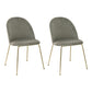 Nordic Style Metal Dining Chairs Dining Side Armless Chair for Kitchen Light Gray 2 Piece Set Clearhalo ' kitchen&dining_furn' 'Dining Chairs' 'Dining Tables & Seating' 'dining_chair' 'furn' 'furn_dining_chair' 'Furniture' 'furniture_dining_chair' 'Kitchen & Dining Furniture' 'kitchen' 4272324