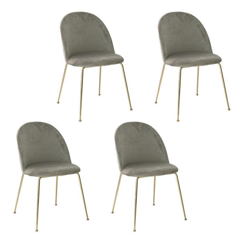 Nordic Style Metal Dining Chairs Dining Side Armless Chair for Kitchen Light Gray 4 Piece Set Clearhalo ' kitchen&dining_furn' 'Dining Chairs' 'Dining Tables & Seating' 'dining_chair' 'furn' 'furn_dining_chair' 'Furniture' 'furniture_dining_chair' 'Kitchen & Dining Furniture' 'kitchen' 4272327