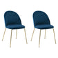 Nordic Style Metal Dining Chairs Dining Side Armless Chair for Kitchen Dark Blue 2 Piece Set Clearhalo ' kitchen&dining_furn' 'Dining Chairs' 'Dining Tables & Seating' 'dining_chair' 'furn' 'furn_dining_chair' 'Furniture' 'furniture_dining_chair' 'Kitchen & Dining Furniture' 'kitchen' 4272331