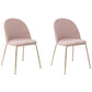 Nordic Style Metal Dining Chairs Dining Side Armless Chair for Kitchen Light Pink 2 Piece Set Clearhalo ' kitchen&dining_furn' 'Dining Chairs' 'Dining Tables & Seating' 'dining_chair' 'furn' 'furn_dining_chair' 'Furniture' 'furniture_dining_chair' 'Kitchen & Dining Furniture' 'kitchen' 4272337