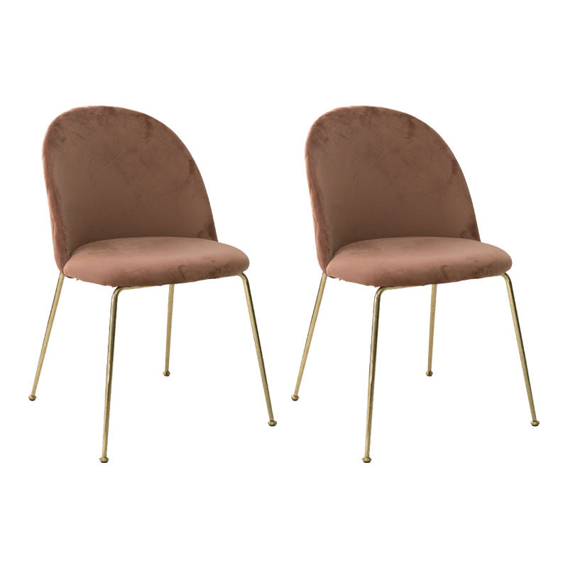 Nordic Style Metal Dining Chairs Dining Side Armless Chair for Kitchen Pink 2 Piece Set Clearhalo ' kitchen&dining_furn' 'Dining Chairs' 'Dining Tables & Seating' 'dining_chair' 'furn' 'furn_dining_chair' 'Furniture' 'furniture_dining_chair' 'Kitchen & Dining Furniture' 'kitchen' 4272349