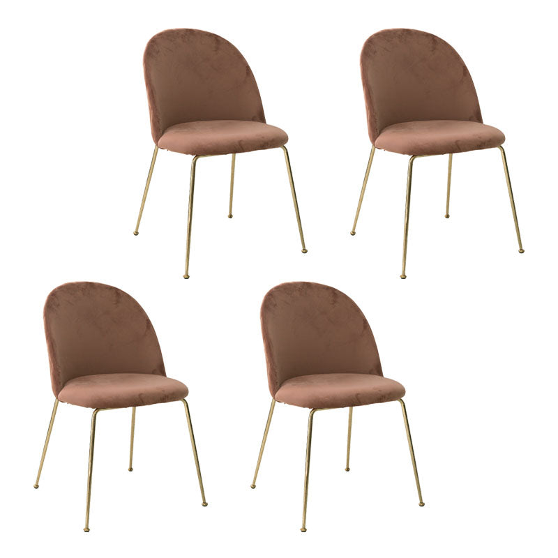 Nordic Style Metal Dining Chairs Dining Side Armless Chair for Kitchen Pink 4 Piece Set Clearhalo ' kitchen&dining_furn' 'Dining Chairs' 'Dining Tables & Seating' 'dining_chair' 'furn' 'furn_dining_chair' 'Furniture' 'furniture_dining_chair' 'Kitchen & Dining Furniture' 'kitchen' 4272350