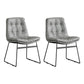 Contemporary Style Kitchen Chairs Dining Armless Side Chair with Metal Legs Light Gray 2 Piece Set Clearhalo ' kitchen&dining_furn' 'Dining Chairs' 'Dining Tables & Seating' 'dining_chair' 'furn' 'furn_dining_chair' 'Furniture' 'furniture_dining_chair' 'Kitchen & Dining Furniture' 'kitchen' 4272354