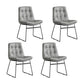 Contemporary Style Kitchen Chairs Dining Armless Side Chair with Metal Legs Light Gray 4 Piece Set Clearhalo ' kitchen&dining_furn' 'Dining Chairs' 'Dining Tables & Seating' 'dining_chair' 'furn' 'furn_dining_chair' 'Furniture' 'furniture_dining_chair' 'Kitchen & Dining Furniture' 'kitchen' 4272356