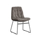 Contemporary Style Kitchen Chairs Dining Armless Side Chair with Metal Legs Dark Gray-White 1 Piece Clearhalo ' kitchen&dining_furn' 'Dining Chairs' 'Dining Tables & Seating' 'dining_chair' 'furn' 'furn_dining_chair' 'Furniture' 'furniture_dining_chair' 'Kitchen & Dining Furniture' 'kitchen' 4272358