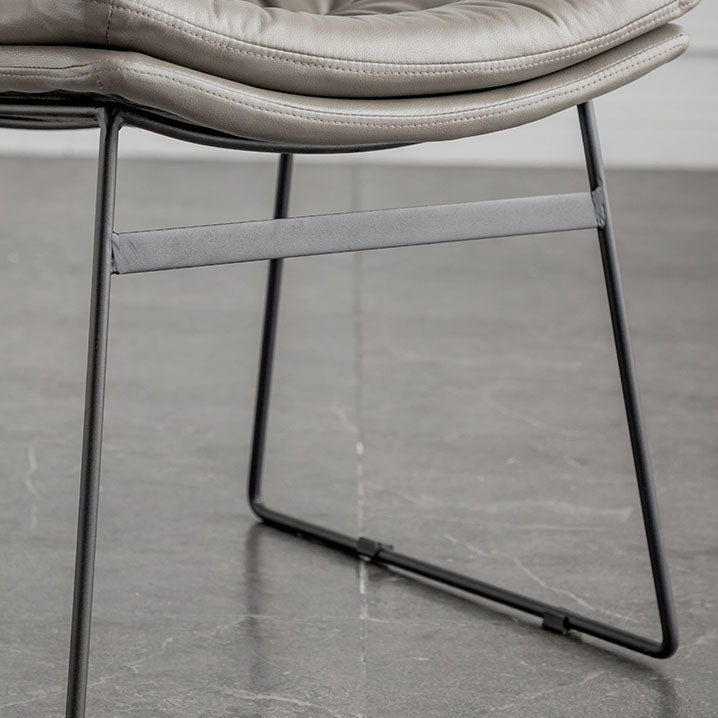 Contemporary Style Kitchen Chairs Dining Armless Side Chair with Metal Legs Clearhalo ' kitchen&dining_furn' 'Dining Chairs' 'Dining Tables & Seating' 'dining_chair' 'furn' 'furn_dining_chair' 'Furniture' 'furniture_dining_chair' 'Kitchen & Dining Furniture' 'kitchen' 4272362