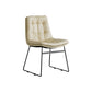 Contemporary Style Kitchen Chairs Dining Armless Side Chair with Metal Legs Off-White 1 Piece Clearhalo ' kitchen&dining_furn' 'Dining Chairs' 'Dining Tables & Seating' 'dining_chair' 'furn' 'furn_dining_chair' 'Furniture' 'furniture_dining_chair' 'Kitchen & Dining Furniture' 'kitchen' 4272364