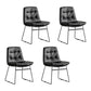 Contemporary Style Kitchen Chairs Dining Armless Side Chair with Metal Legs Black 4 Piece Set Clearhalo ' kitchen&dining_furn' 'Dining Chairs' 'Dining Tables & Seating' 'dining_chair' 'furn' 'furn_dining_chair' 'Furniture' 'furniture_dining_chair' 'Kitchen & Dining Furniture' 'kitchen' 4272374