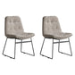 Contemporary Style Kitchen Chairs Dining Armless Side Chair with Metal Legs Grey 2 Piece Set Clearhalo ' kitchen&dining_furn' 'Dining Chairs' 'Dining Tables & Seating' 'dining_chair' 'furn' 'furn_dining_chair' 'Furniture' 'furniture_dining_chair' 'Kitchen & Dining Furniture' 'kitchen' 4272380