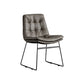 Contemporary Style Kitchen Chairs Dining Armless Side Chair with Metal Legs Dark Gray 1 Piece Clearhalo ' kitchen&dining_furn' 'Dining Chairs' 'Dining Tables & Seating' 'dining_chair' 'furn' 'furn_dining_chair' 'Furniture' 'furniture_dining_chair' 'Kitchen & Dining Furniture' 'kitchen' 4272388