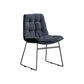 Contemporary Style Kitchen Chairs Dining Armless Side Chair with Metal Legs Dark Blue 1 Piece Clearhalo ' kitchen&dining_furn' 'Dining Chairs' 'Dining Tables & Seating' 'dining_chair' 'furn' 'furn_dining_chair' 'Furniture' 'furniture_dining_chair' 'Kitchen & Dining Furniture' 'kitchen' 4272391