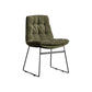 Contemporary Style Kitchen Chairs Dining Armless Side Chair with Metal Legs Green 1 Piece Clearhalo ' kitchen&dining_furn' 'Dining Chairs' 'Dining Tables & Seating' 'dining_chair' 'furn' 'furn_dining_chair' 'Furniture' 'furniture_dining_chair' 'Kitchen & Dining Furniture' 'kitchen' 4272394