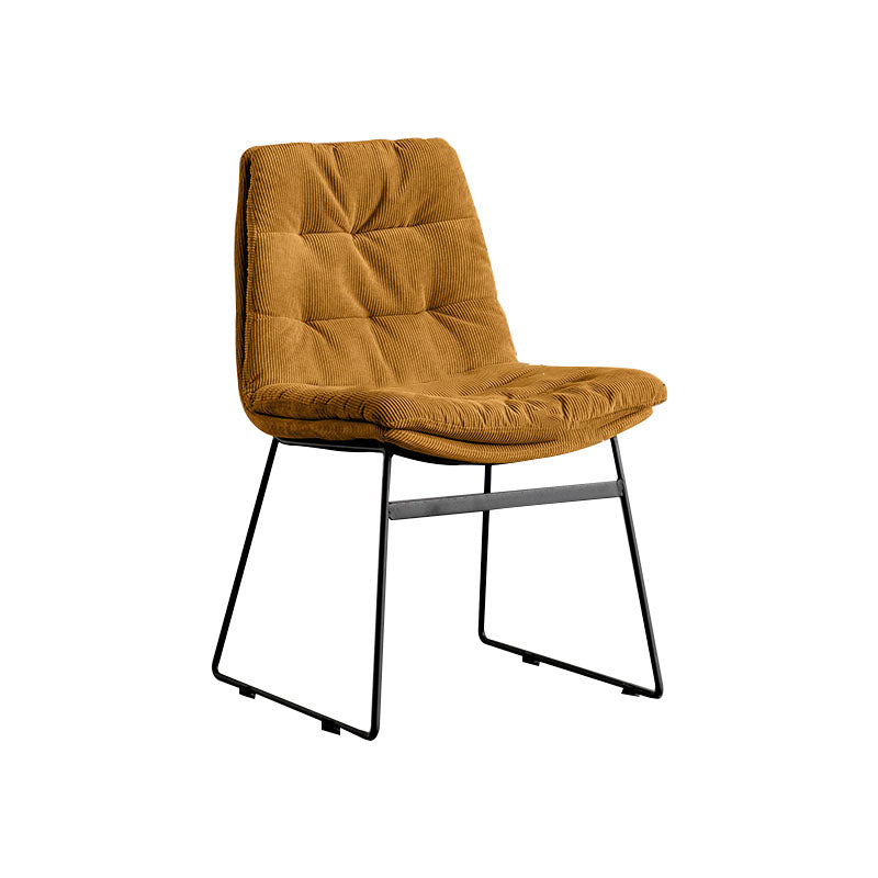 Contemporary Style Kitchen Chairs Dining Armless Side Chair with Metal Legs Ginger 1 Piece Clearhalo ' kitchen&dining_furn' 'Dining Chairs' 'Dining Tables & Seating' 'dining_chair' 'furn' 'furn_dining_chair' 'Furniture' 'furniture_dining_chair' 'Kitchen & Dining Furniture' 'kitchen' 4272397