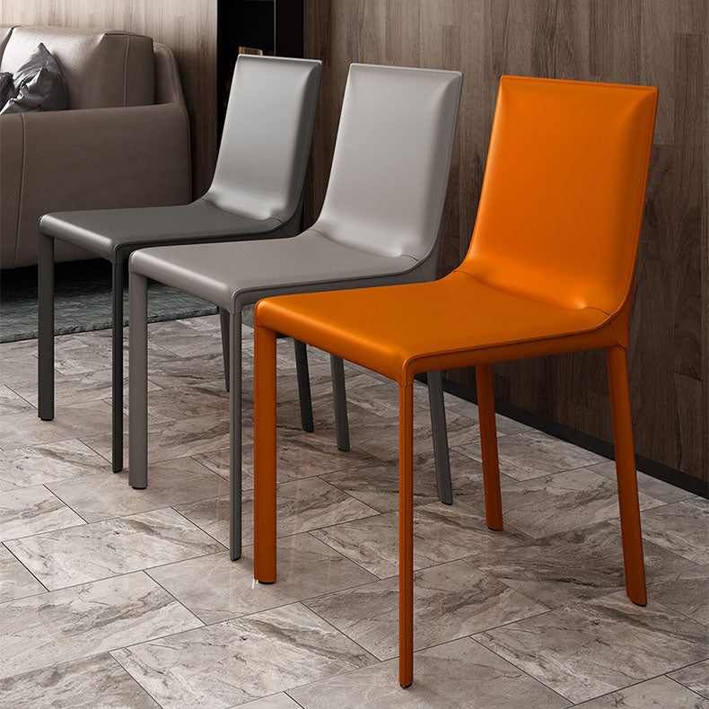 Contemporary Style Kitchen Chairs Dining Armless Side Chairs with Metal Legs Clearhalo ' kitchen&dining_furn' 'Dining Chairs' 'Dining Tables & Seating' 'dining_chair' 'furn' 'furn_dining_chair' 'Furniture' 'furniture_dining_chair' 'Kitchen & Dining Furniture' 'kitchen' 4272401