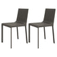 Contemporary Style Kitchen Chairs Dining Armless Side Chairs with Metal Legs Grey 2 Piece Set Clearhalo ' kitchen&dining_furn' 'Dining Chairs' 'Dining Tables & Seating' 'dining_chair' 'furn' 'furn_dining_chair' 'Furniture' 'furniture_dining_chair' 'Kitchen & Dining Furniture' 'kitchen' 4272402