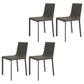 Contemporary Style Kitchen Chairs Dining Armless Side Chairs with Metal Legs Grey 4 Piece Set Clearhalo ' kitchen&dining_furn' 'Dining Chairs' 'Dining Tables & Seating' 'dining_chair' 'furn' 'furn_dining_chair' 'Furniture' 'furniture_dining_chair' 'Kitchen & Dining Furniture' 'kitchen' 4272403
