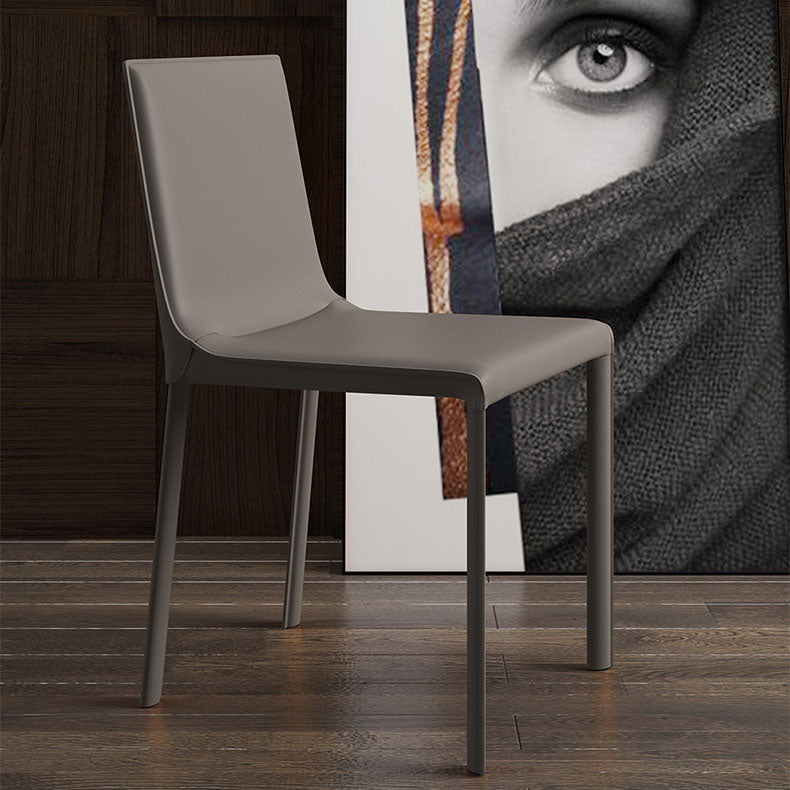 Contemporary Style Kitchen Chairs Dining Armless Side Chairs with Metal Legs Clearhalo ' kitchen&dining_furn' 'Dining Chairs' 'Dining Tables & Seating' 'dining_chair' 'furn' 'furn_dining_chair' 'Furniture' 'furniture_dining_chair' 'Kitchen & Dining Furniture' 'kitchen' 4272405