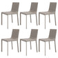 Contemporary Style Kitchen Chairs Dining Armless Side Chairs with Metal Legs Off-White 6 Piece Set Clearhalo ' kitchen&dining_furn' 'Dining Chairs' 'Dining Tables & Seating' 'dining_chair' 'furn' 'furn_dining_chair' 'Furniture' 'furniture_dining_chair' 'Kitchen & Dining Furniture' 'kitchen' 4272417