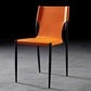 Contemporary Style Dining Chairs Kitchen Armless Side Chair with Metal Legs Orange 1 Piece Clearhalo ' kitchen&dining_furn' 'Dining Chairs' 'Dining Tables & Seating' 'dining_chair' 'furn' 'furn_dining_chair' 'Furniture' 'furniture_dining_chair' 'Kitchen & Dining Furniture' 'kitchen' 4272435