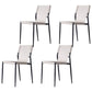 Contemporary Style Dining Chairs Kitchen Armless Side Chair with Metal Legs Off-White 4 Piece Set Clearhalo ' kitchen&dining_furn' 'Dining Chairs' 'Dining Tables & Seating' 'dining_chair' 'furn' 'furn_dining_chair' 'Furniture' 'furniture_dining_chair' 'Kitchen & Dining Furniture' 'kitchen' 4272444