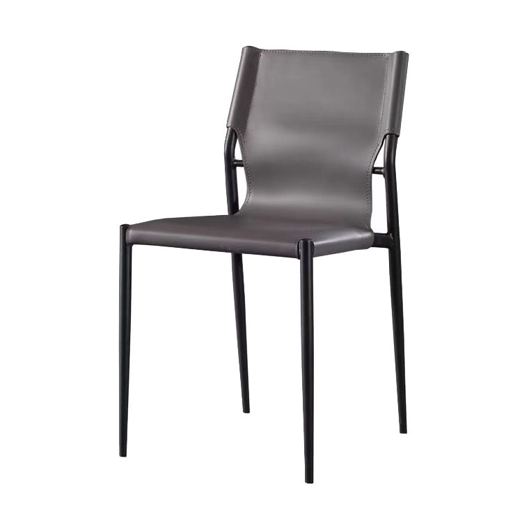 Contemporary Style Dining Chairs Kitchen Armless Side Chair with Metal Legs Grey 1 Piece Clearhalo ' kitchen&dining_furn' 'Dining Chairs' 'Dining Tables & Seating' 'dining_chair' 'furn' 'furn_dining_chair' 'Furniture' 'furniture_dining_chair' 'Kitchen & Dining Furniture' 'kitchen' 4272446