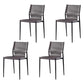 Contemporary Style Dining Chairs Kitchen Armless Side Chair with Metal Legs Grey 4 Piece Set Clearhalo ' kitchen&dining_furn' 'Dining Chairs' 'Dining Tables & Seating' 'dining_chair' 'furn' 'furn_dining_chair' 'Furniture' 'furniture_dining_chair' 'Kitchen & Dining Furniture' 'kitchen' 4272450