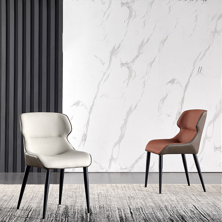 Contemporary Metal Dining Arm Chair Wingback Chair for Home Use (Set of 2) Clearhalo ' kitchen&dining_furn' 'Dining Chairs' 'Dining Tables & Seating' 'dining_chair' 'furn' 'furn_dining_chair' 'Furniture' 'furniture_dining_chair' 'Kitchen & Dining Furniture' 'kitchen' 4272456