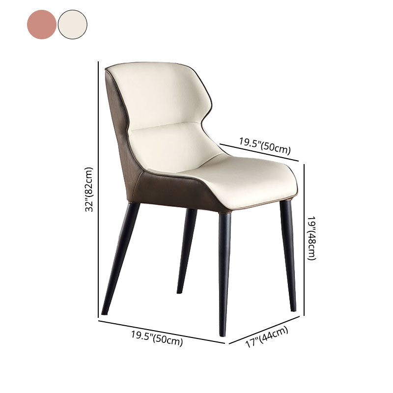Contemporary Metal Dining Arm Chair Wingback Chair for Home Use (Set of 2) Clearhalo ' kitchen&dining_furn' 'Dining Chairs' 'Dining Tables & Seating' 'dining_chair' 'furn' 'furn_dining_chair' 'Furniture' 'furniture_dining_chair' 'Kitchen & Dining Furniture' 'kitchen' 4272469