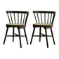 Traditional Wood Dining Armless Chairs Windsor Back Side Chair for Home Use Black 2 Piece Set Clearhalo ' kitchen&dining_furn' 'Dining Chairs' 'Dining Tables & Seating' 'dining_chair' 'furn' 'furn_dining_chair' 'Furniture' 'furniture_dining_chair' 'Kitchen & Dining Furniture' 'kitchen' 4272473