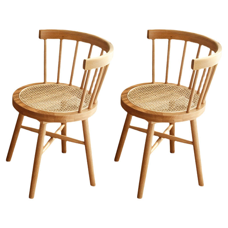 Traditional Wood Dining Armless Chairs Windsor Back Side Chair for Home Use Natural 2 Piece Set Clearhalo ' kitchen&dining_furn' 'Dining Chairs' 'Dining Tables & Seating' 'dining_chair' 'furn' 'furn_dining_chair' 'Furniture' 'furniture_dining_chair' 'Kitchen & Dining Furniture' 'kitchen' 4272478