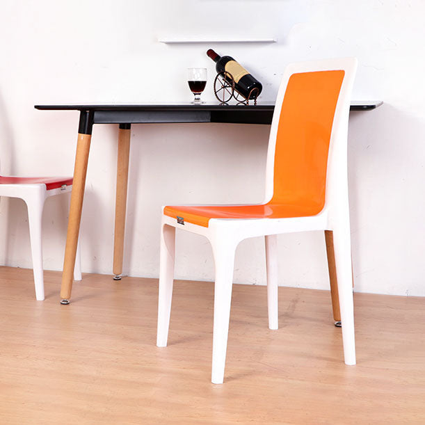 Contemporary Style Plastic Dining Chair Dining Armless Side Chair for Kitchen (Set of 4) Clearhalo ' kitchen&dining_furn' 'Dining Chairs' 'Dining Tables & Seating' 'dining_chair' 'furn' 'furn_dining_chair' 'Furniture' 'furniture_dining_chair' 'Kitchen & Dining Furniture' 'kitchen' 4272493
