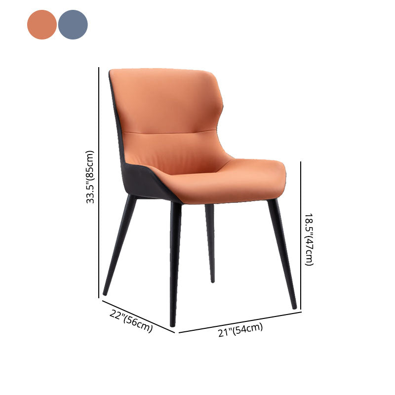 Contemporary Style Metal Chair Wingback Arm Kitchen Dining Room Chairs Clearhalo ' kitchen&dining_furn' 'Dining Chairs' 'Dining Tables & Seating' 'dining_chair' 'furn' 'furn_dining_chair' 'Furniture' 'furniture_dining_chair' 'Kitchen & Dining Furniture' 'kitchen' 4272536