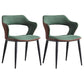 Open Back Dining Arm Chairs Upholstered Dining Armchairs with Metal Legs (Set of 2) Army Green Clearhalo ' kitchen&dining_furn' 'Dining Chairs' 'Dining Tables & Seating' 'dining_chair' 'furn' 'furn_dining_chair' 'Furniture' 'furniture_dining_chair' 'Kitchen & Dining Furniture' 'kitchen' 4272538