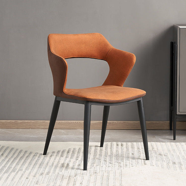 Open Back Dining Arm Chairs Upholstered Dining Armchairs with Metal Legs (Set of 2) Clearhalo ' kitchen&dining_furn' 'Dining Chairs' 'Dining Tables & Seating' 'dining_chair' 'furn' 'furn_dining_chair' 'Furniture' 'furniture_dining_chair' 'Kitchen & Dining Furniture' 'kitchen' 4272542