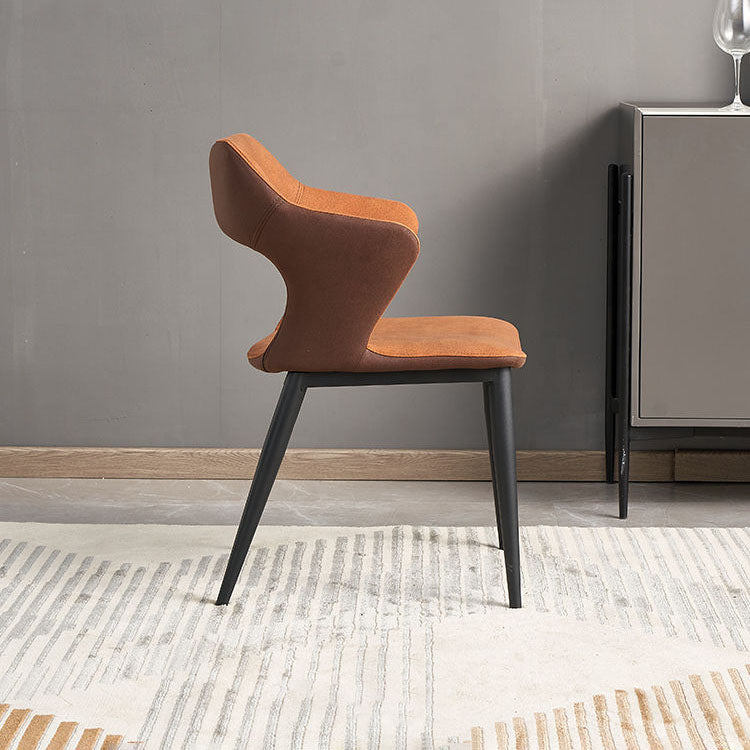 Open Back Dining Arm Chairs Upholstered Dining Armchairs with Metal Legs (Set of 2) Clearhalo ' kitchen&dining_furn' 'Dining Chairs' 'Dining Tables & Seating' 'dining_chair' 'furn' 'furn_dining_chair' 'Furniture' 'furniture_dining_chair' 'Kitchen & Dining Furniture' 'kitchen' 4272551