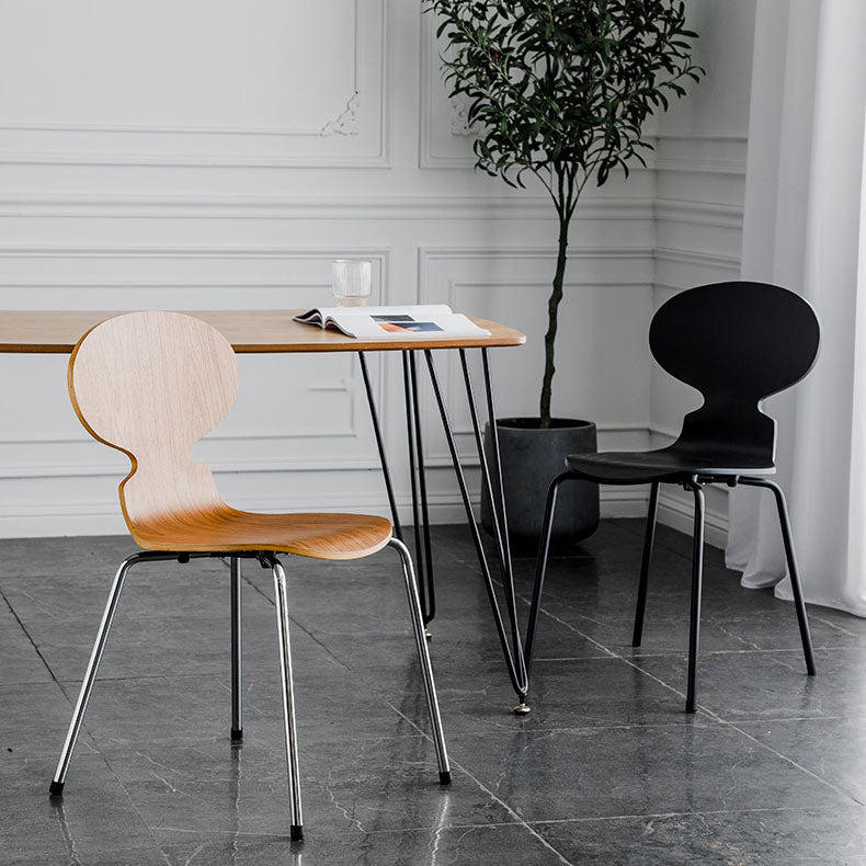 Contemporary Style Dining Chair Armless Side Chair with Metal Legs for Kitchen Clearhalo ' kitchen&dining_furn' 'Dining Chairs' 'Dining Tables & Seating' 'dining_chair' 'furn' 'furn_dining_chair' 'Furniture' 'furniture_dining_chair' 'Kitchen & Dining Furniture' 'kitchen' 4272571