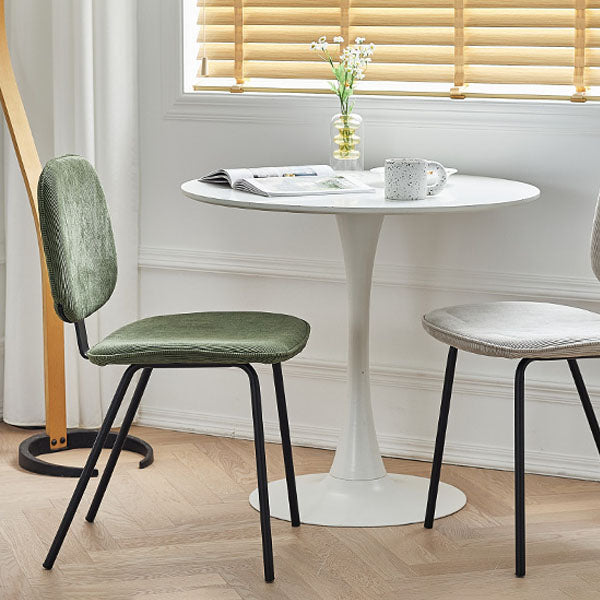 Contemporary Style Metal Dining Chair Matte Finish Dining Armless Side Chair for Kitchen Clearhalo ' kitchen&dining_furn' 'Dining Chairs' 'Dining Tables & Seating' 'dining_chair' 'furn' 'furn_dining_chair' 'Furniture' 'furniture_dining_chair' 'Kitchen & Dining Furniture' 'kitchen' 4272586