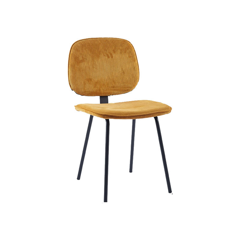 Contemporary Style Metal Dining Chair Matte Finish Dining Armless Side Chair for Kitchen Ginger 1 Piece Clearhalo ' kitchen&dining_furn' 'Dining Chairs' 'Dining Tables & Seating' 'dining_chair' 'furn' 'furn_dining_chair' 'Furniture' 'furniture_dining_chair' 'Kitchen & Dining Furniture' 'kitchen' 4272587