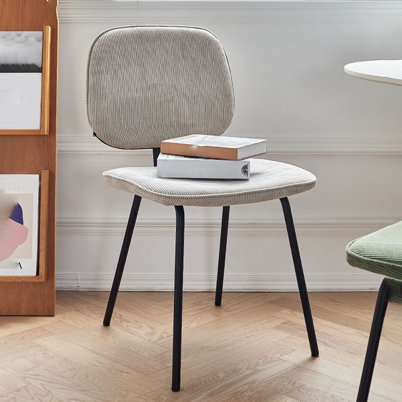 Contemporary Style Metal Dining Chair Matte Finish Dining Armless Side Chair for Kitchen Clearhalo ' kitchen&dining_furn' 'Dining Chairs' 'Dining Tables & Seating' 'dining_chair' 'furn' 'furn_dining_chair' 'Furniture' 'furniture_dining_chair' 'Kitchen & Dining Furniture' 'kitchen' 4272591